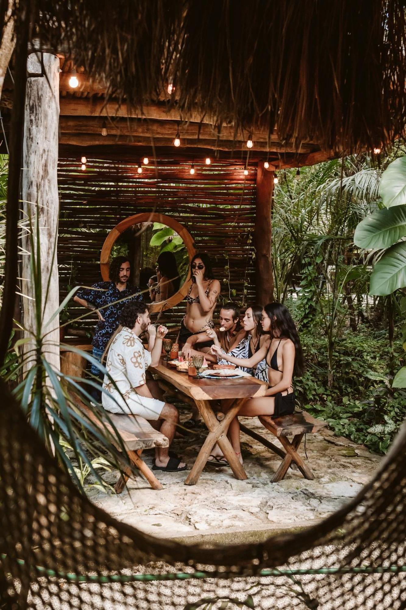 Hostal Madre Tierra Eco Habitat Puerto Morelos Exterior foto