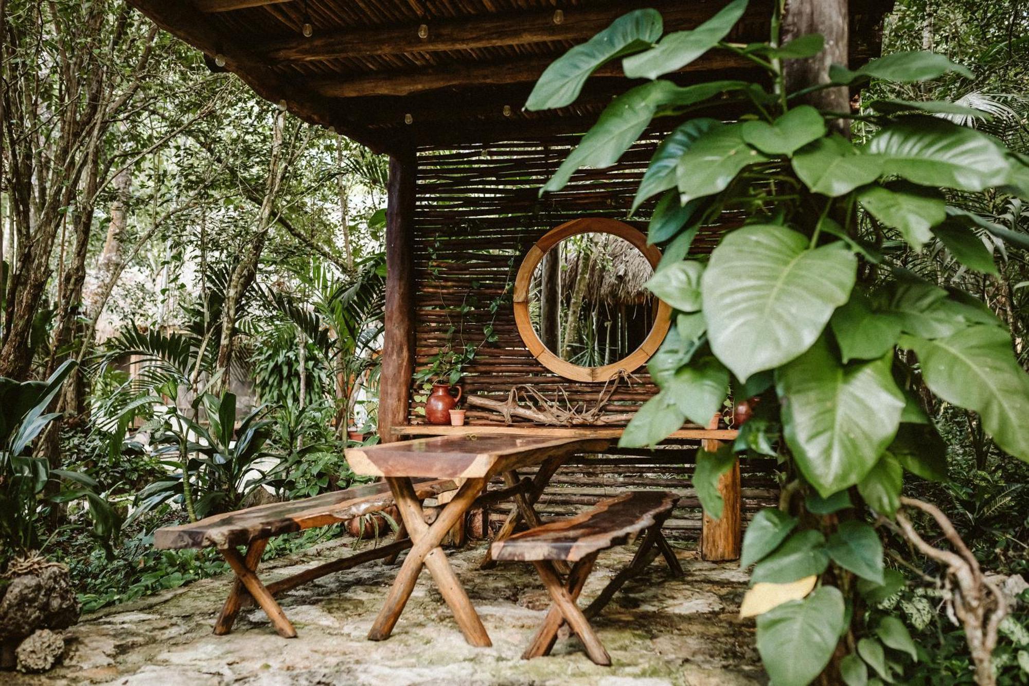 Hostal Madre Tierra Eco Habitat Puerto Morelos Exterior foto
